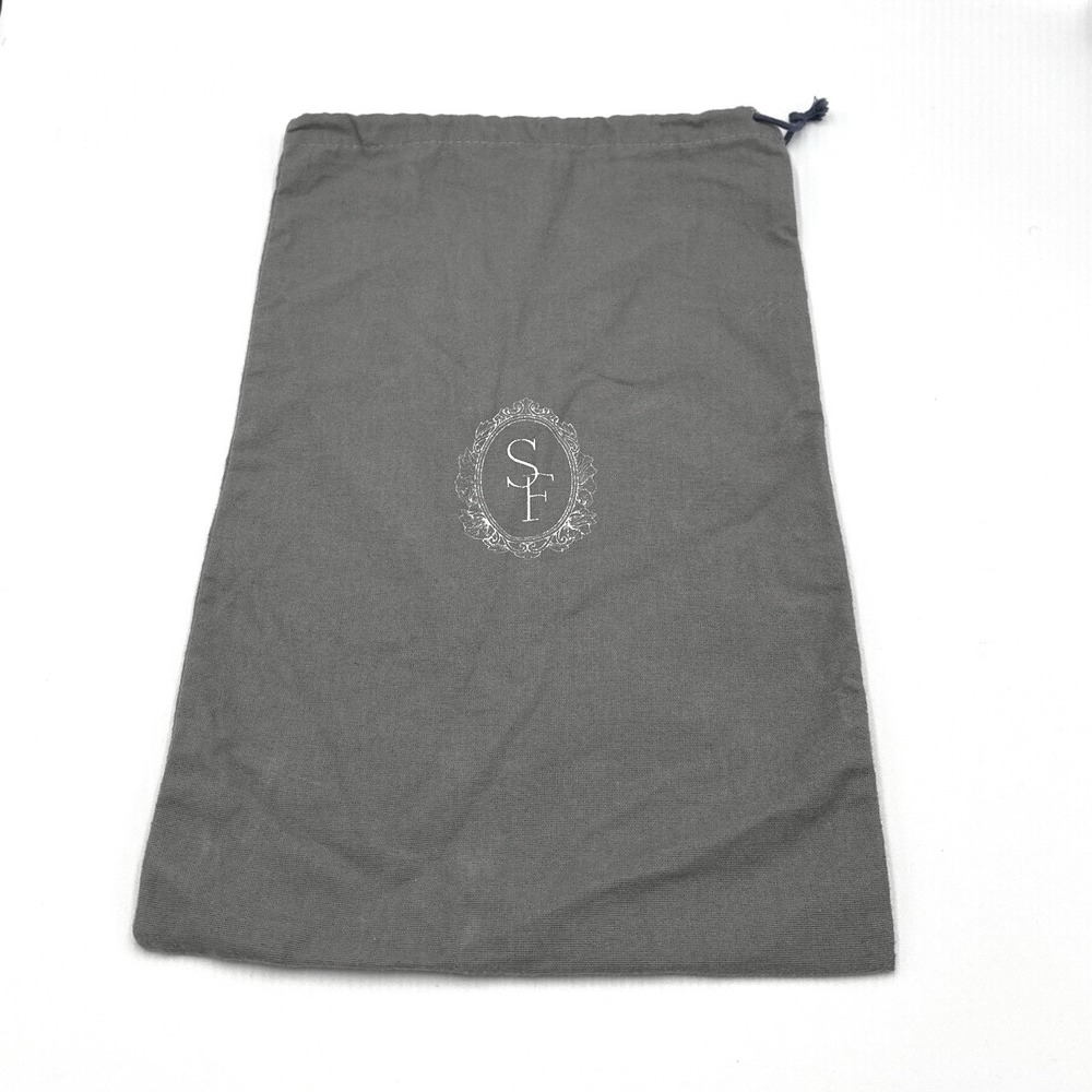 Sarah Flint Shoe Dust Storage Travel Drawstring‎ Blue Floral Bag 14.5x10